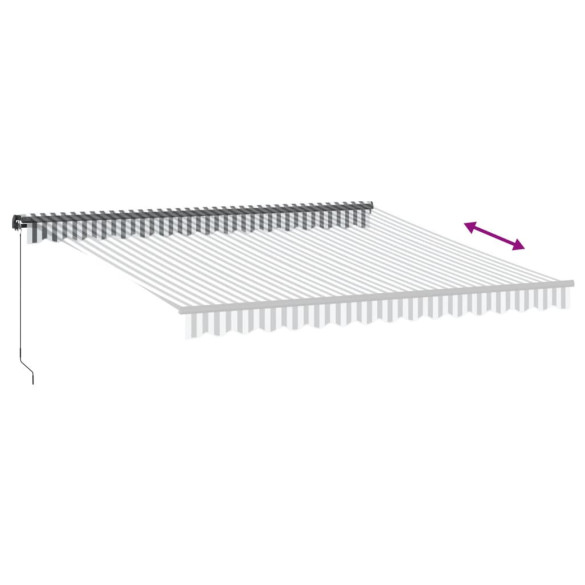 Copertină retractabilă manual cu LED 400x350cm - Antracit/Alb