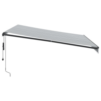 Copertină automată retractabilă 4x3.5m - Antracit/Alb