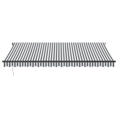 Copertină retractabilă manual 450x350cm - Antracit/Alb
