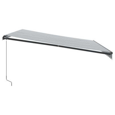 Copertină retractabilă manual 450x350cm - Antracit/Alb