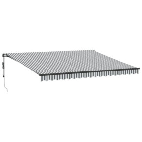 Copertină Retractabilă Automată 450x350 cm - Antracit/Alb 2