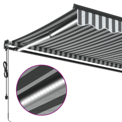 Copertină Retractabilă Automată cu LED-uri 450x350 cm
