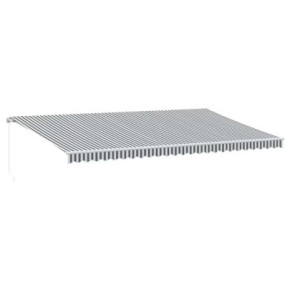 Copertină retractabilă manual 6x3 m - Antracit/Alb - Livrare gratuită 2