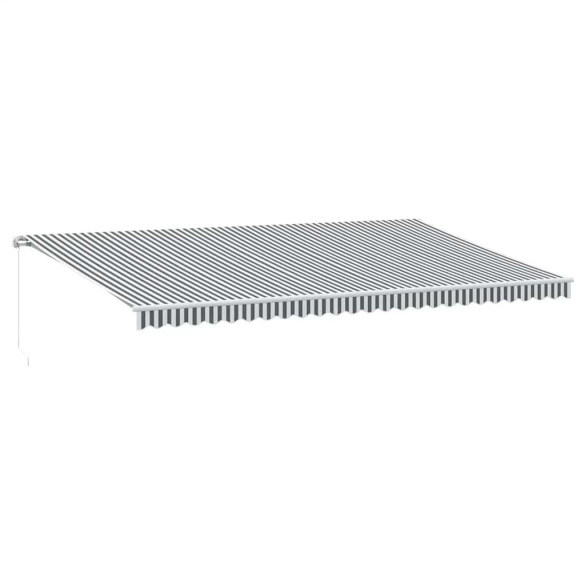 Copertină retractabilă manual 6x3 m - Antracit/Alb - Livrare gratuită