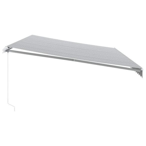 Copertină retractabilă manual 6x3 m - Antracit/Alb - Livrare gratuită