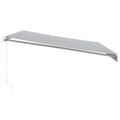 Copertină retractabilă manual 450x300 cm - Antracit/Alb
