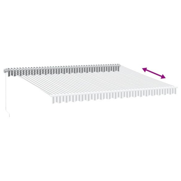 Copertină retractabilă manual 450x300 cm - Antracit/Alb