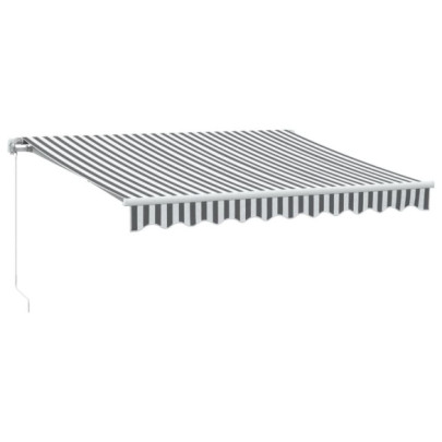 Copertină Retractabilă Manual - Antracit/Alb 300x250 cm