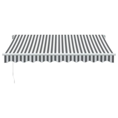 Copertină Retractabilă Manual - Antracit/Alb 300x250 cm
