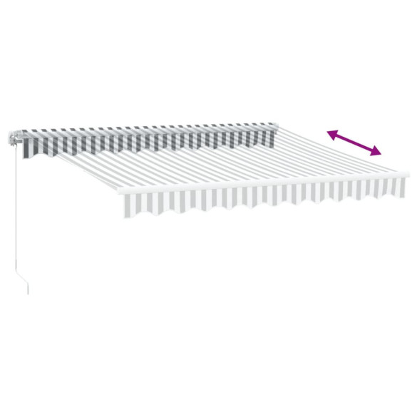 Copertină Retractabilă Manual - Antracit/Alb 300x250 cm