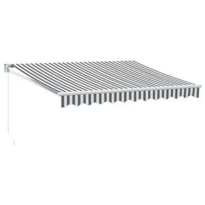 Copertină Retractabilă Antracit/Alb 3x2,5m - Umbră și Protecție UV