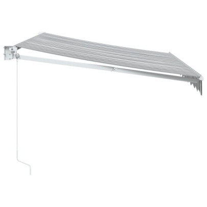 Copertină Retractabilă Antracit/Alb 3x2,5m - Umbră și Protecție UV