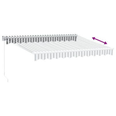 Copertină Retractabilă Antracit/Alb 3x2,5m - Umbră și Protecție UV