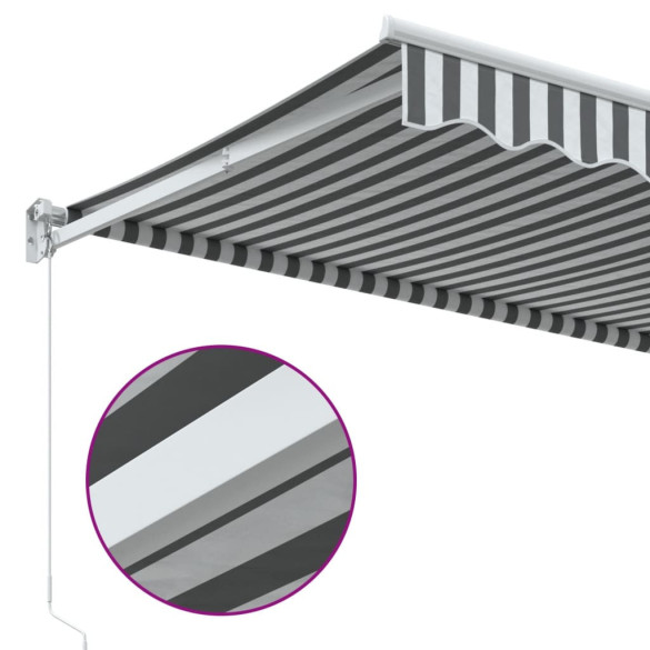 Copertină Retractabilă Antracit/Alb 3x2,5m - Umbră și Protecție UV