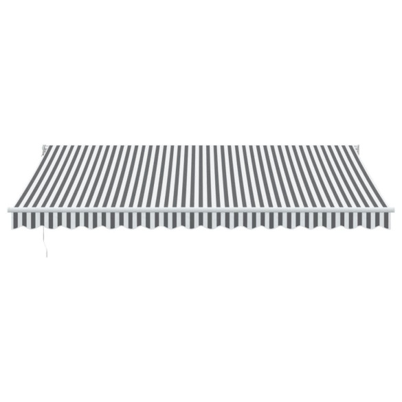 Copertină Retractabilă Antracit/Alb - 4,5x3 m - Textil/Aluminiu
