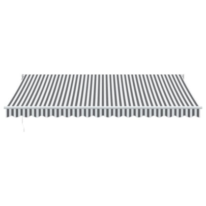 Copertină Retractabilă Antracit/Alb - 4,5x3 m - Textil/Aluminiu
