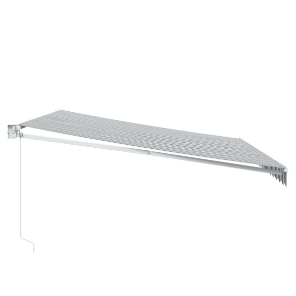 Copertină Retractabilă Antracit/Alb - 4,5x3 m - Textil/Aluminiu