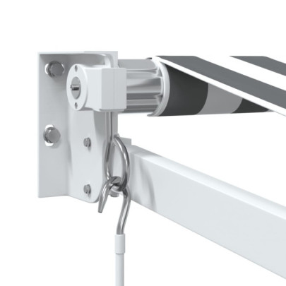 Copertină Retractabilă Antracit/Alb - 4,5x3 m - Textil/Aluminiu