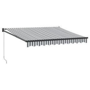 Copertină Retractabilă Antracit/Alb 3x2,5m - Textil/Aluminiu 2