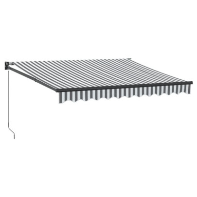 Copertină Retractabilă Antracit/Alb 3x2,5m - Textil/Aluminiu