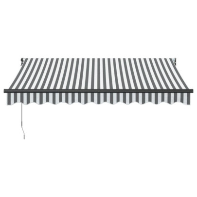 Copertină Retractabilă Antracit/Alb 3x2,5m - Textil/Aluminiu