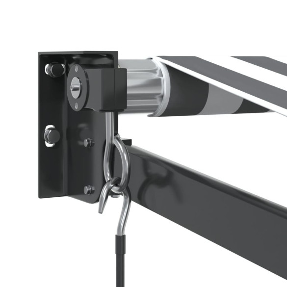 Copertină Retractabilă Antracit/Alb 3x2,5m - Textil/Aluminiu