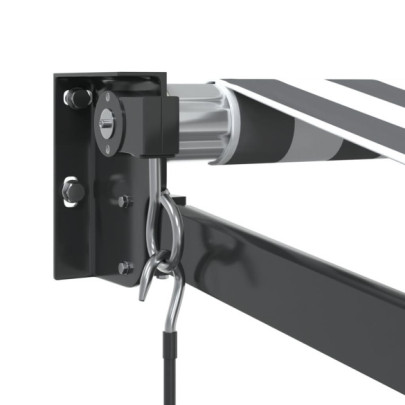 Copertină Retractabilă Antracit/Alb 3x2,5m - Textil/Aluminiu