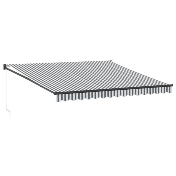 Copertină Retractabilă Antracit/Alb 4x3m - Textil/Aluminiu
