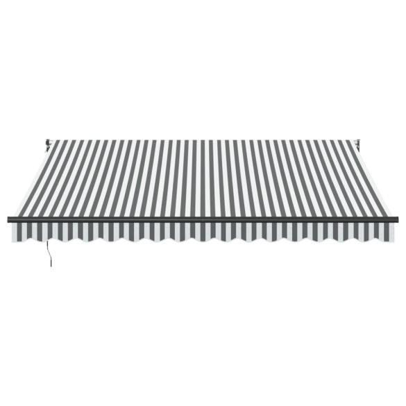 Copertină Retractabilă Antracit/Alb 4x3m - Textil/Aluminiu