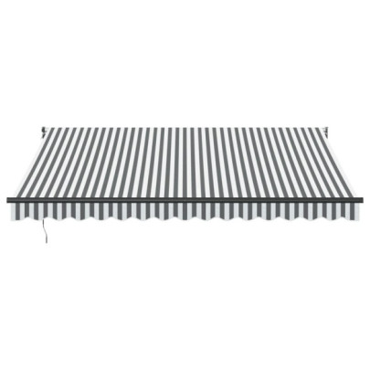 Copertină Retractabilă Antracit/Alb 4x3m - Textil/Aluminiu