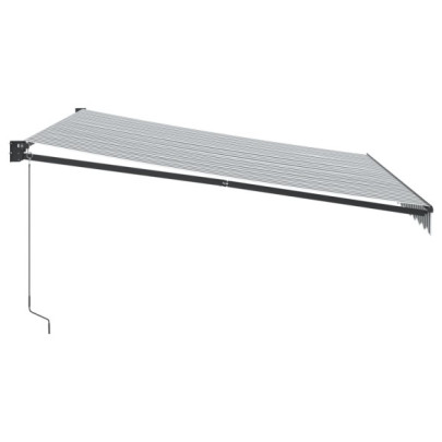 Copertină Retractabilă Antracit/Alb 4x3m - Textil/Aluminiu
