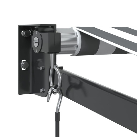 Copertină Retractabilă Antracit/Alb 4x3m - Textil/Aluminiu