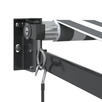 Copertină Retractabilă Antracit/Alb 4x3m - Textil/Aluminiu