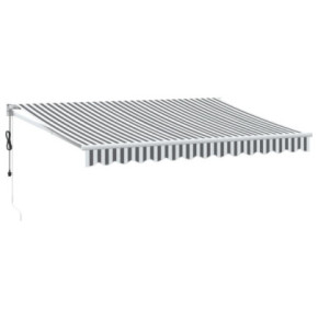 Copertină Retractabilă Antracit/Alb 3,5x2,5 m - Textil/Aluminiu 2