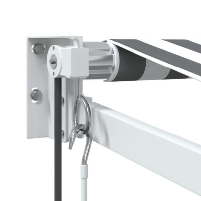 Copertină Retractabilă Antracit/Alb 3,5x2,5 m - Textil/Aluminiu