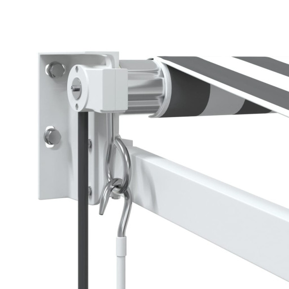 Copertină Retractabilă Antracit/Alb 4x3 m - Textil/Aluminiu