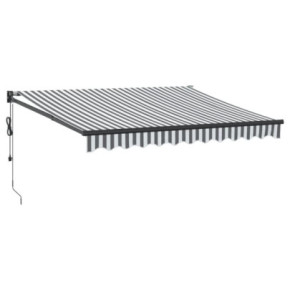 Copertină Retractabilă Antracit/Alb 3x2,5m - Textil/Aluminiu 2