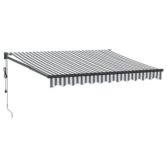 Copertină Retractabilă Antracit/Alb 3x2,5m - Textil/Aluminiu