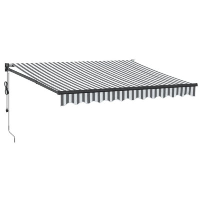 Copertină Retractabilă Antracit/Alb 3x2,5m - Textil/Aluminiu