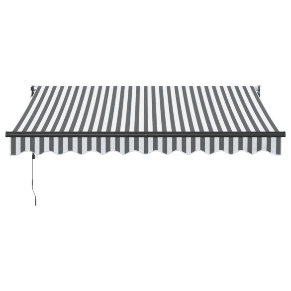 Copertină Retractabilă Antracit/Alb 3x2,5m - Textil/Aluminiu
