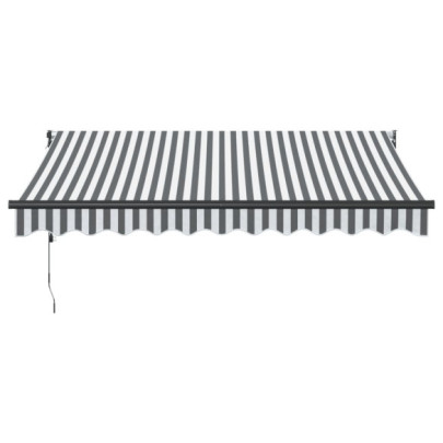 Copertină Retractabilă Antracit/Alb 3x2,5m - Textil/Aluminiu