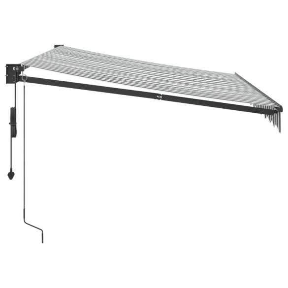Copertină Retractabilă Antracit/Alb 3x2,5m - Textil/Aluminiu