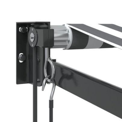 Copertină Retractabilă Antracit/Alb 3x2,5m - Textil/Aluminiu