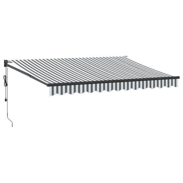 Copertină Retractabilă Antracit/Alb 3,5x2,5m - Textil/Aluminiu