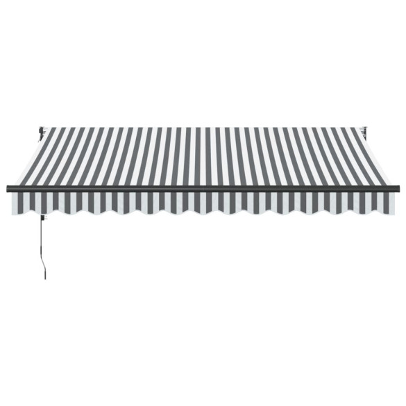 Copertină Retractabilă Antracit/Alb 3,5x2,5m - Textil/Aluminiu