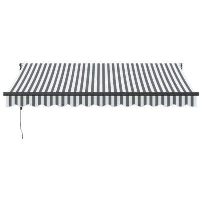 Copertină Retractabilă Antracit/Alb 3,5x2,5m - Textil/Aluminiu