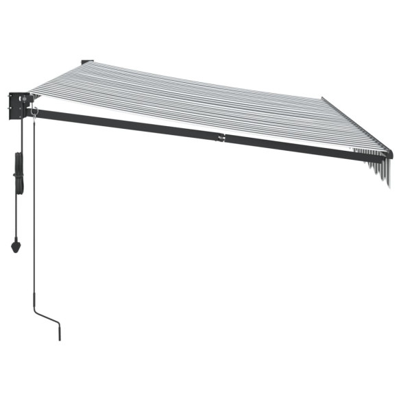 Copertină Retractabilă Antracit/Alb 3,5x2,5m - Textil/Aluminiu