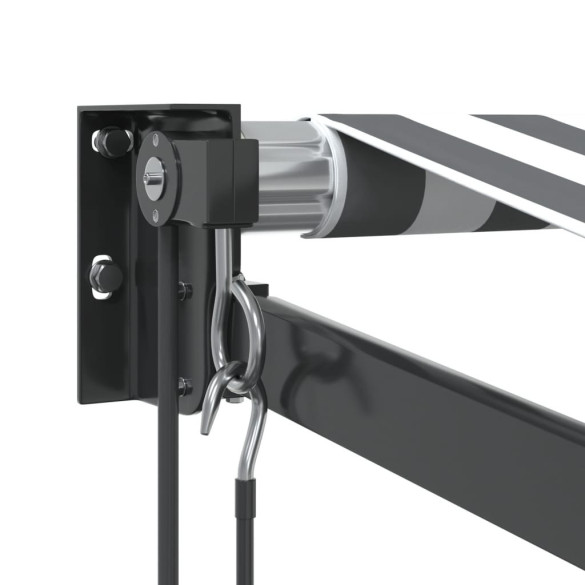 Copertină Retractabilă Antracit/Alb 3,5x2,5m - Textil/Aluminiu