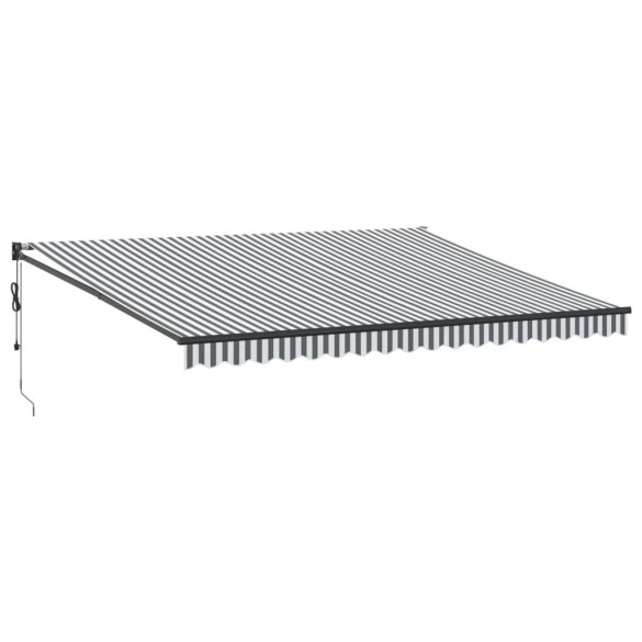 Copertină Retractabilă Antracit/Alb 4,5x3m - Textil/Aluminiu