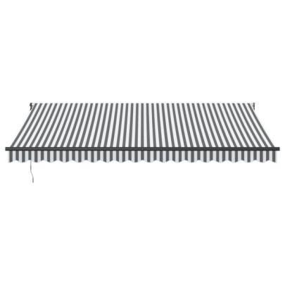 Copertină Retractabilă Antracit/Alb 4,5x3m - Textil/Aluminiu